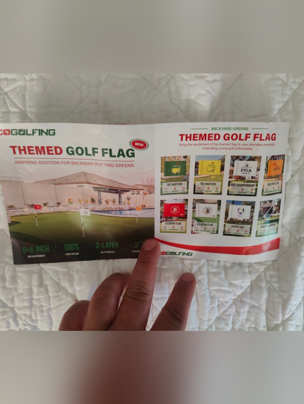 Golfing Themed Golf Flag